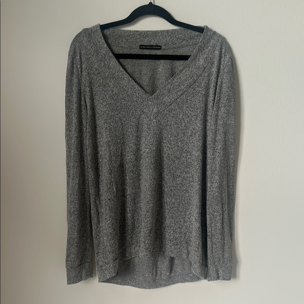 Harlowe & Graham Heather Gray Knit Sweater